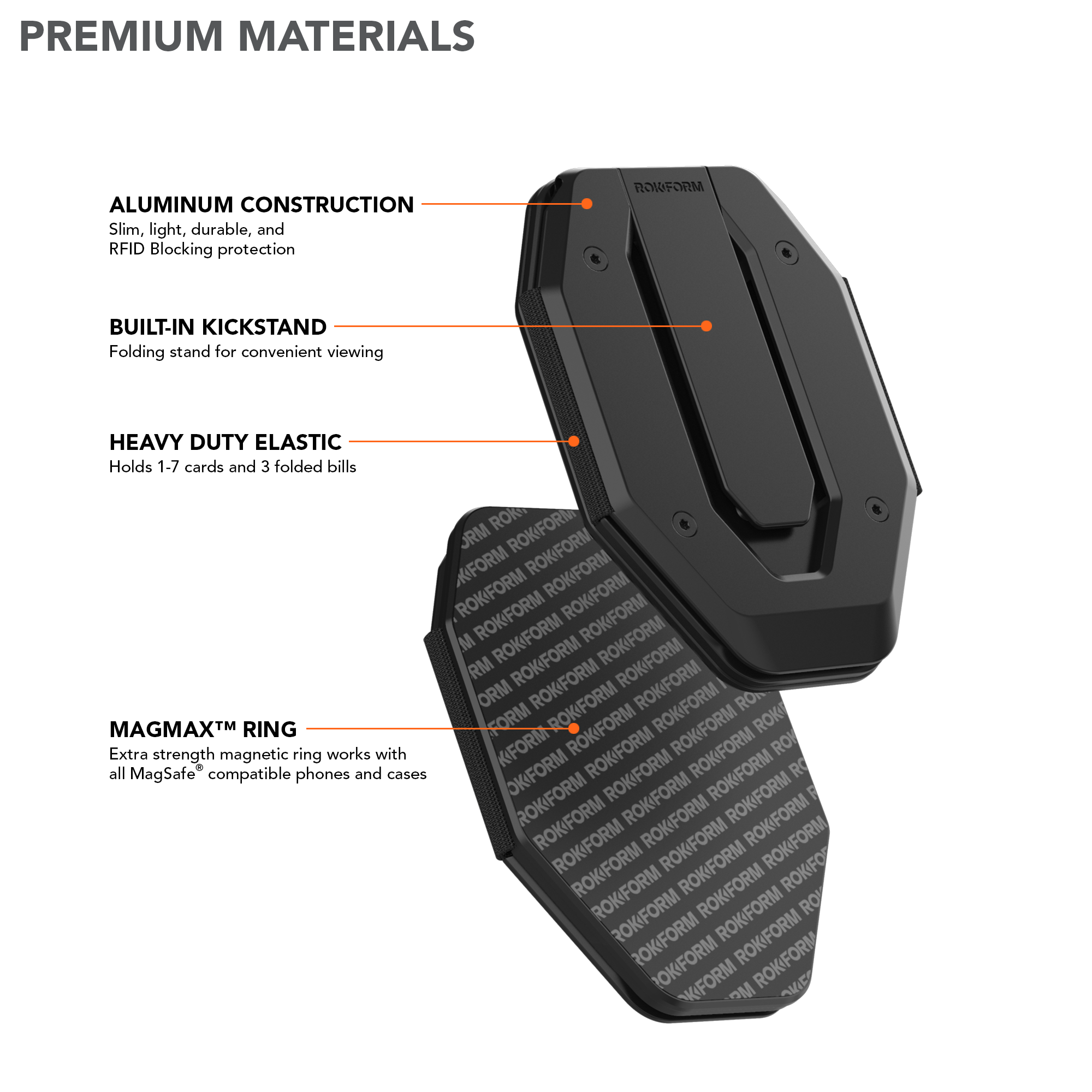 FUZION MAGNETIC MAGMAX™ WALLET with Stand - MAGSAFE® Compatible