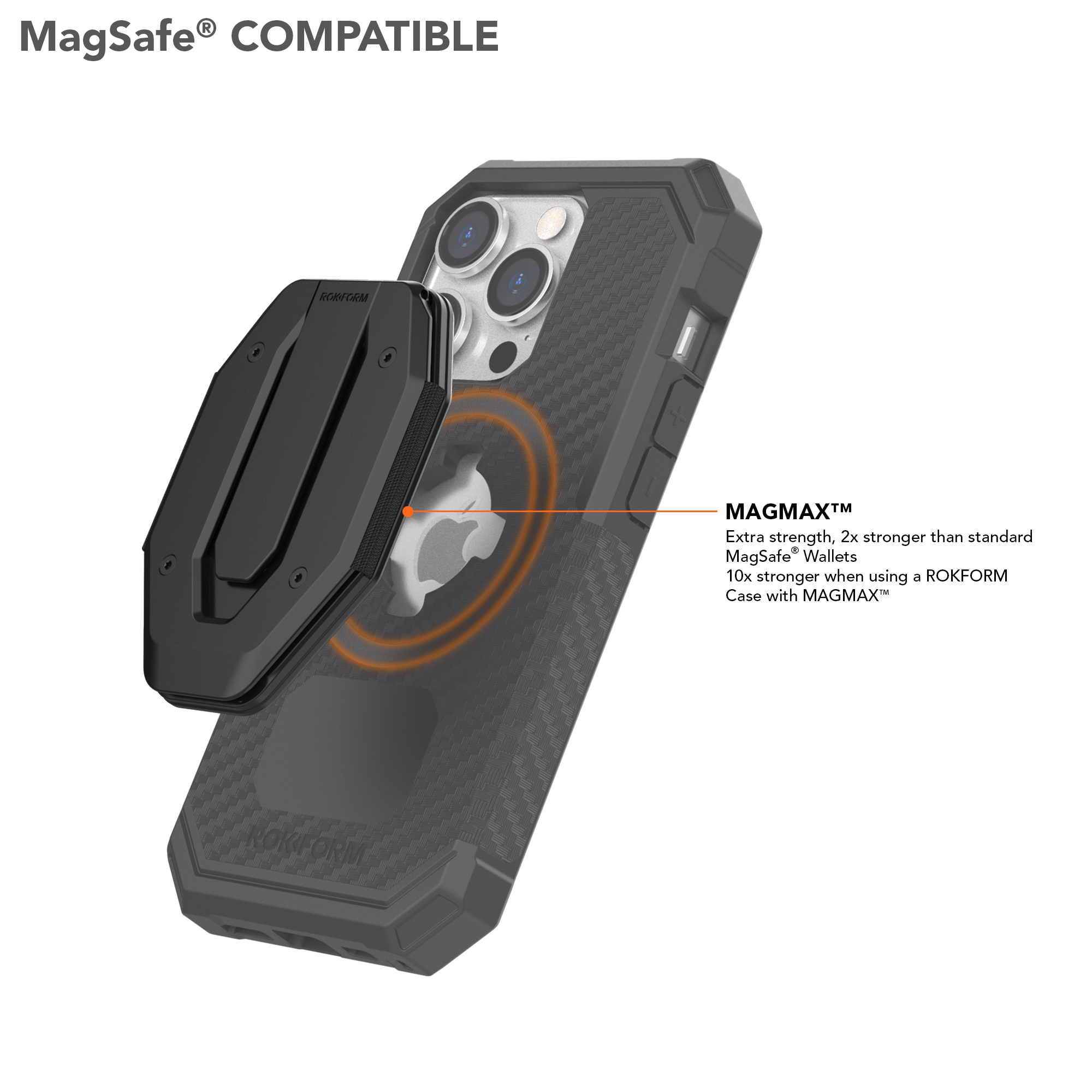 FUZION MAGNETIC MAGMAX™ WALLET with Stand - MAGSAFE® Compatible